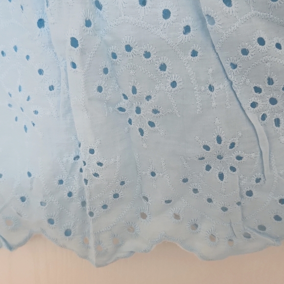 NWT 1XL Shein baby blue eyelet top - Picture 5 of 8